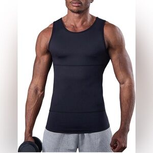 NEW Compression Men Slimming Undershirt Body Gynecomastia Tank Top Shapewear 2X